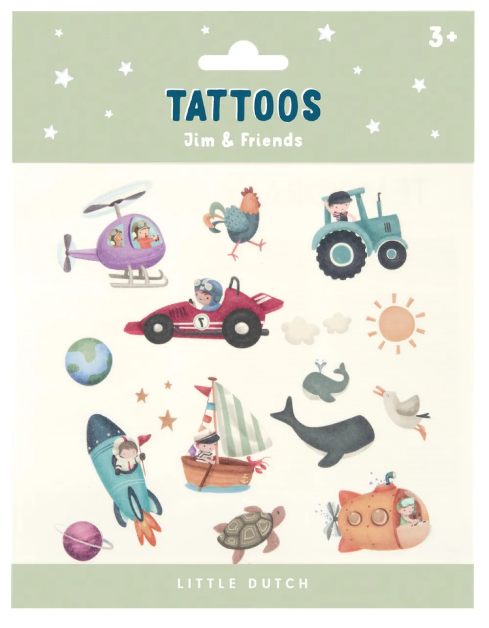 Little Dutch Tatoveringer Jim & Friends- Neglelak & Tatoveringer