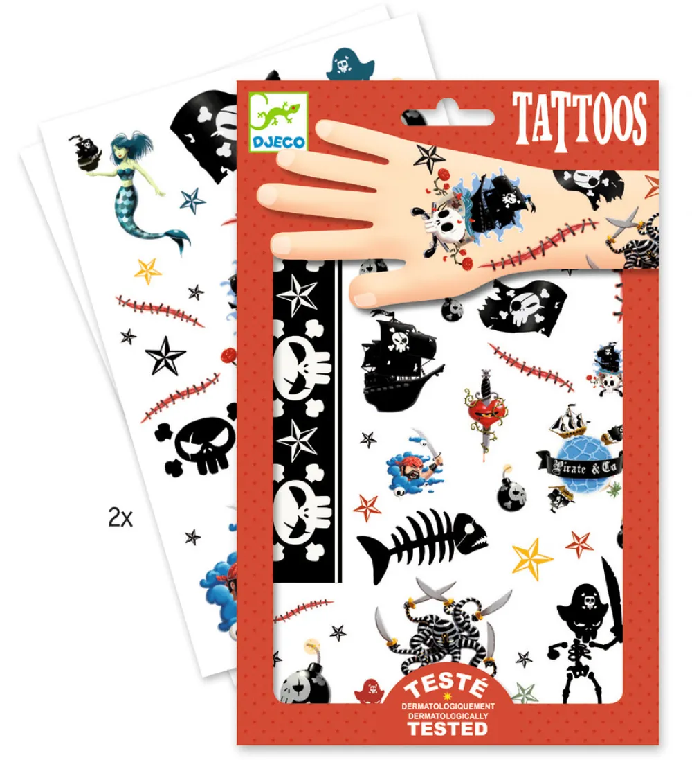 Djeco Tattoos, Pirater- Neglelak & Tatoveringer