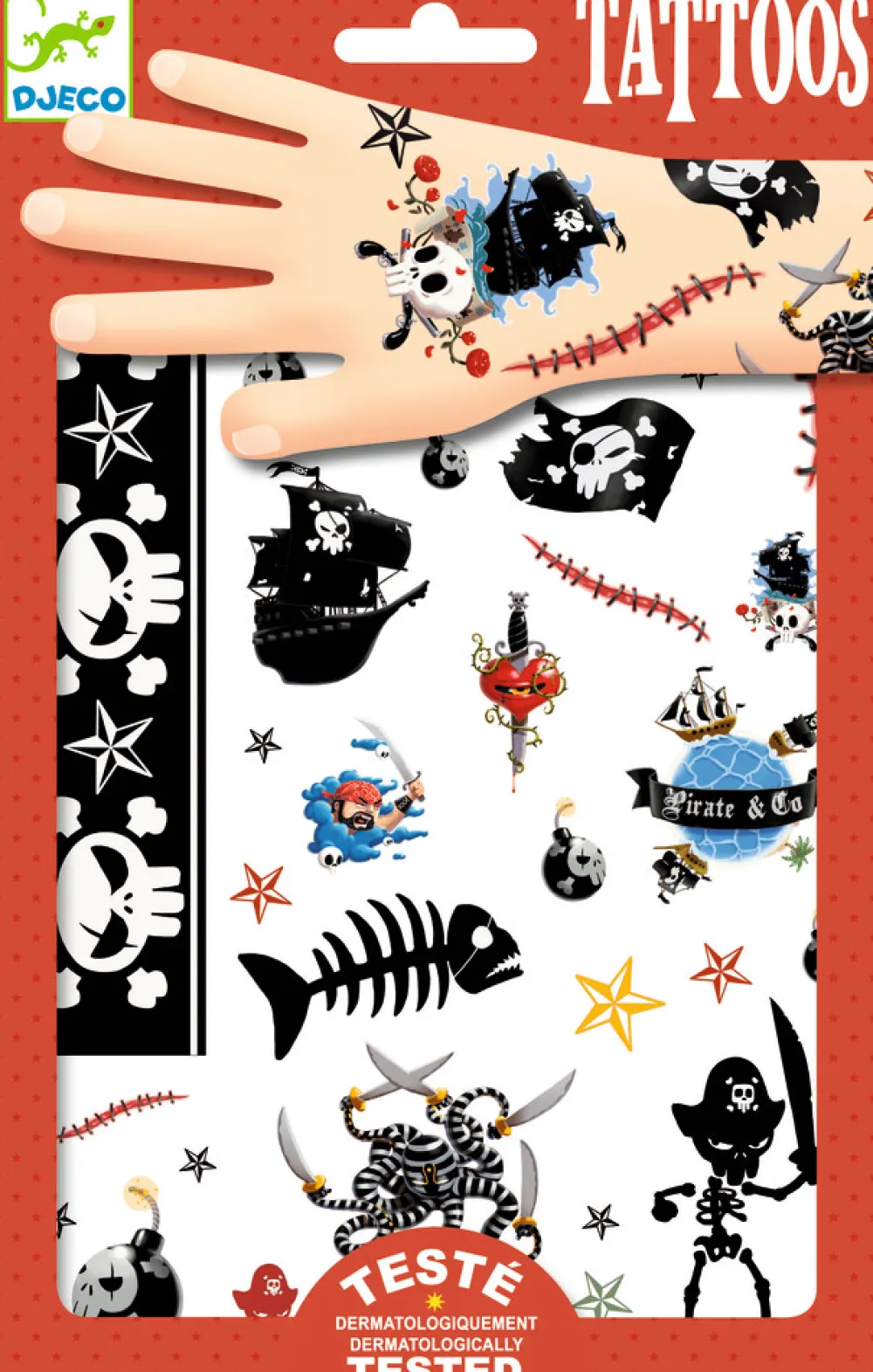 Djeco Tattoos, Pirater- Neglelak & Tatoveringer