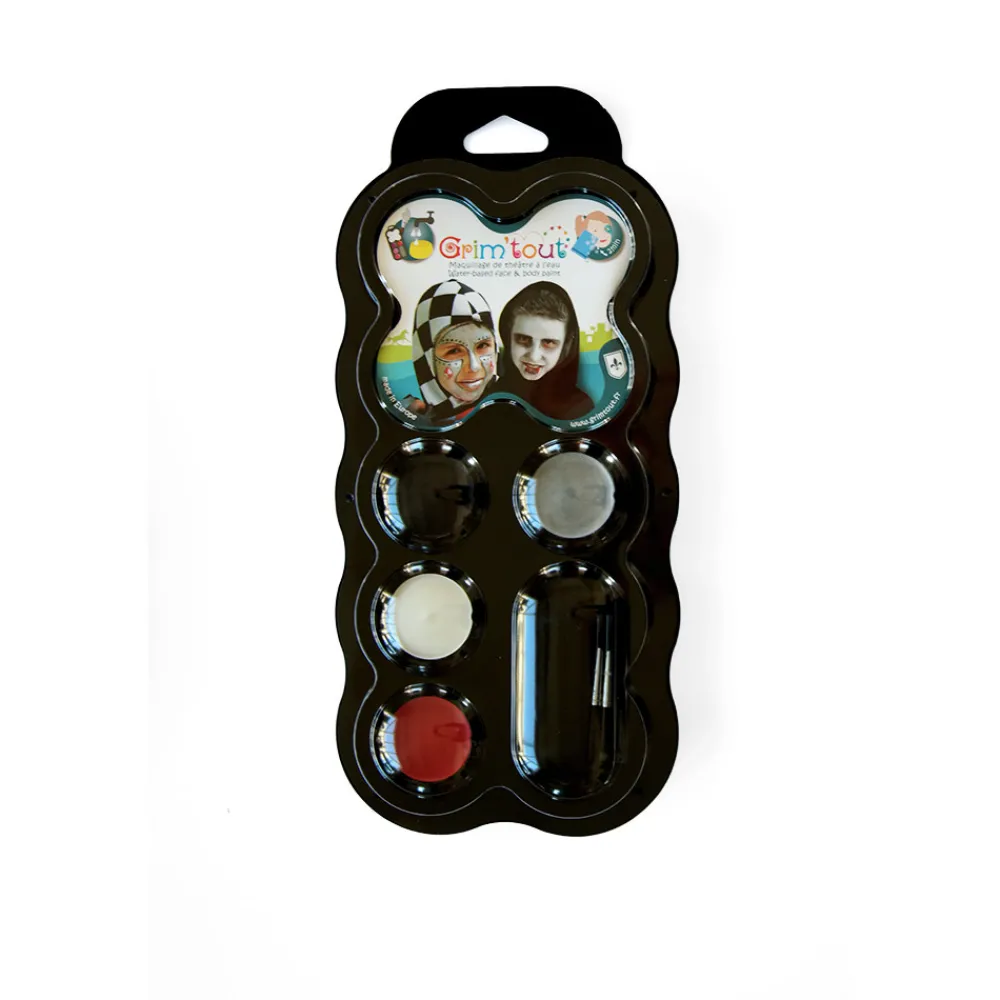 GRIM TOUT Teatersminke 4 farver - Ridder & Vampyr- Ansigtsmaling