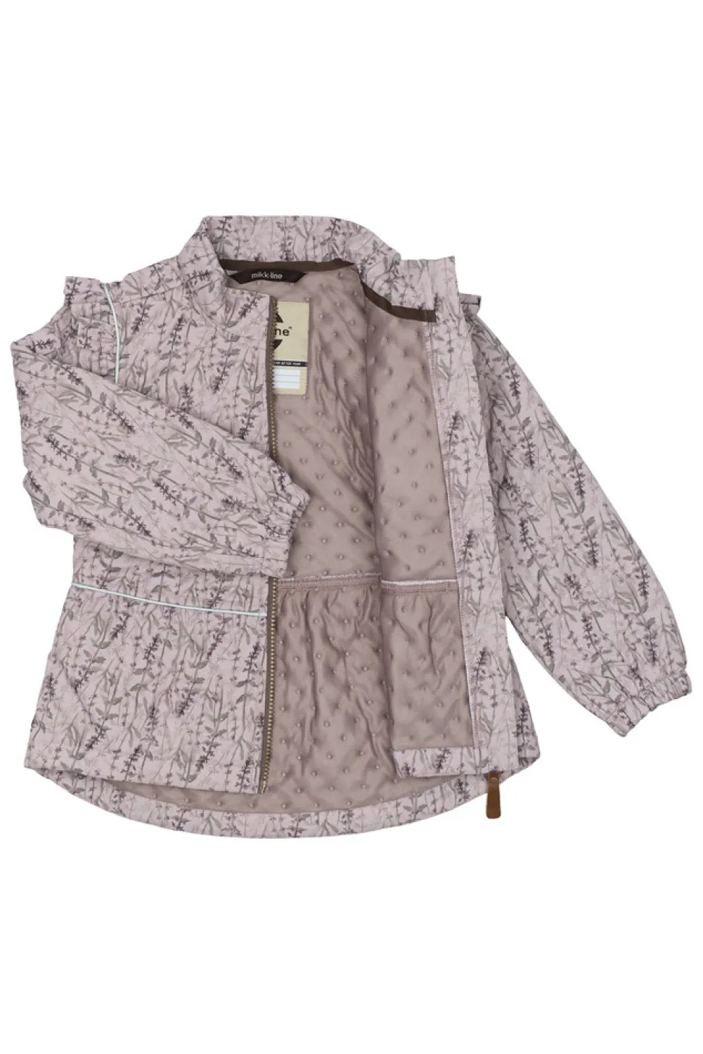 Mikk-Line Termosæt med flæse - Cloud gray- Termotøj