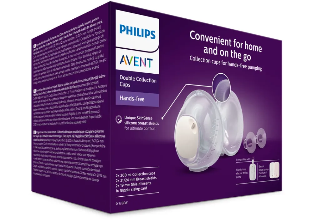 Philips Avent Tilbehør, dobbelt opsamlingskop håndfri- Brystpumper