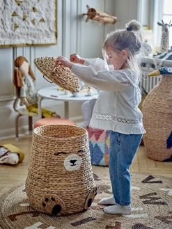 Bloomingvillemini Timone Kurv m/låg, Natur, Vandhyacint-Børn Kurve