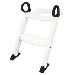 BabyDan Toilettræner med trappe - Hvid- Potter, Toiletsæder & Skamler
