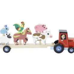 Vilac Traktor med anhænger og stabledyr- Traktorer & Fly