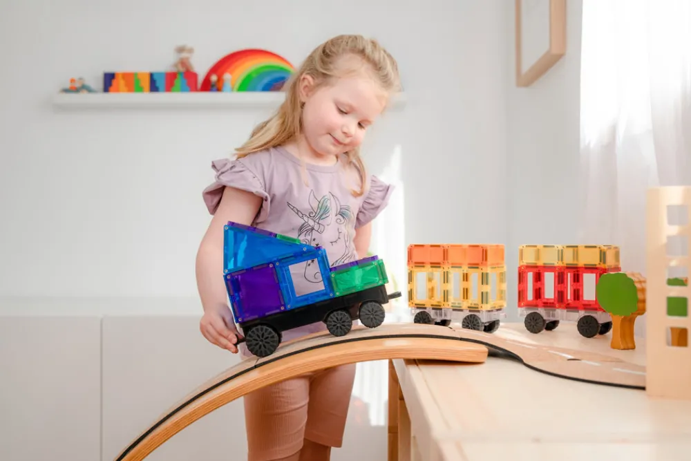 CONNETIX Transport Pack - magnetsæt 50 dele - rainbow- Magnetlegesæt