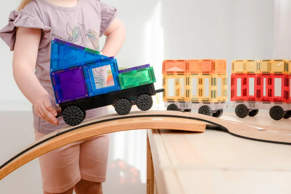 CONNETIX Transport Pack - magnetsæt 50 dele - rainbow- Magnetlegesæt