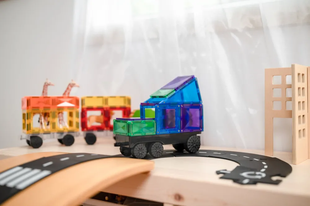 CONNETIX Transport Pack - magnetsæt 50 dele - rainbow- Magnetlegesæt