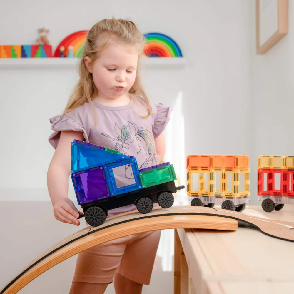 CONNETIX Transport Pack - magnetsæt 50 dele - rainbow- Magnetlegesæt