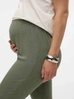 MamaLicious Trinity flared bukser - AGAVEGREEN- Jeans, Bukser & Shorts