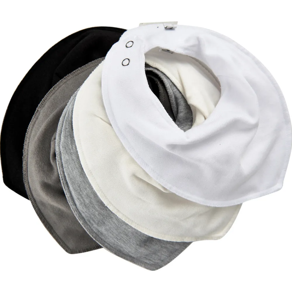 Pippi Tørklædesmæk - Ensfarvet 5-Pak - 100- Hagesmække|Savlesmække