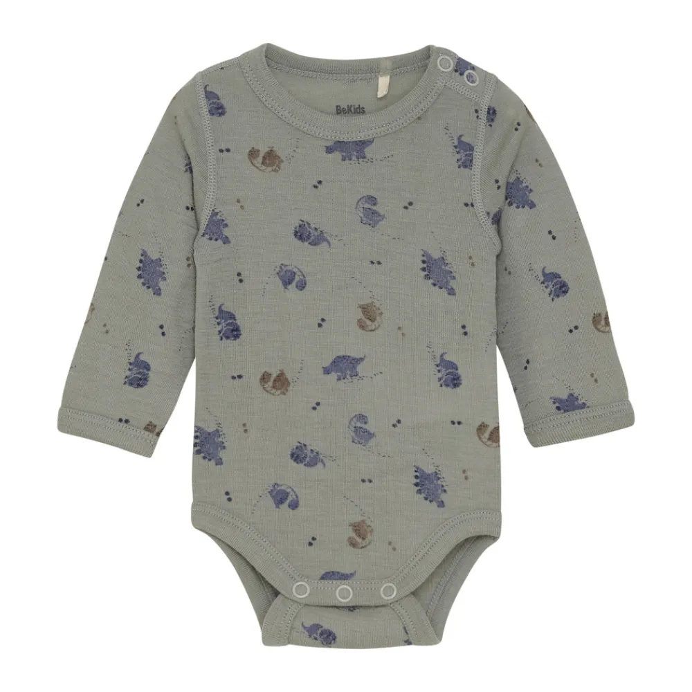 BeKids Uld Body Langærmet - Aop - 9709- Uldbodyer|Bodystocking Langærmet