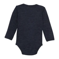 BeKids Uld body langærmet - solid - Sky Captain Melange- Uldbodyer|Bodystocking Langærmet