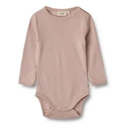 Wheat Uld body langærmet Lucca - Dry Rose- Uldbodyer|Bodystocking Langærmet
