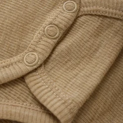 BeKids Uld body uden ærmer - Light Camel Melange- Uldbodyer|Bodystocking U. Ærmer