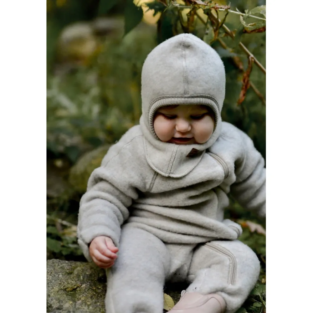 Mikk-Line Uld fullface - MELANGE OFF WHITE- Elefanthuer & Huer|Uldhuer, Uldvanter & Uldfutter