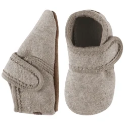 Melton Uld hjemmesko - Beige Melange- Uld Hjemmesko