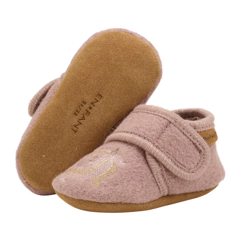 En Fant Uld hjemmesko m. broderi - 6270- Uld Hjemmesko