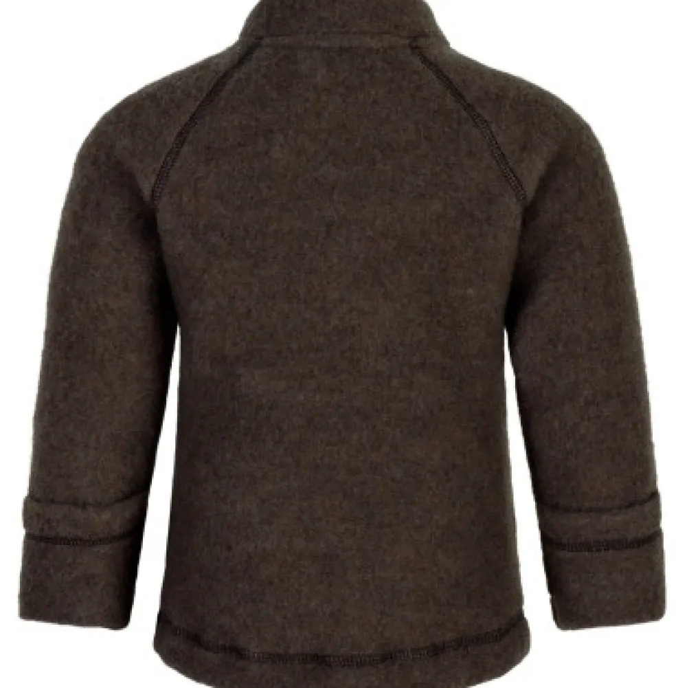 Mikk-Line Uld jakke - DARK BROWN MELANGE- Uldoverdele|Cardigans, Veste & Trøjer