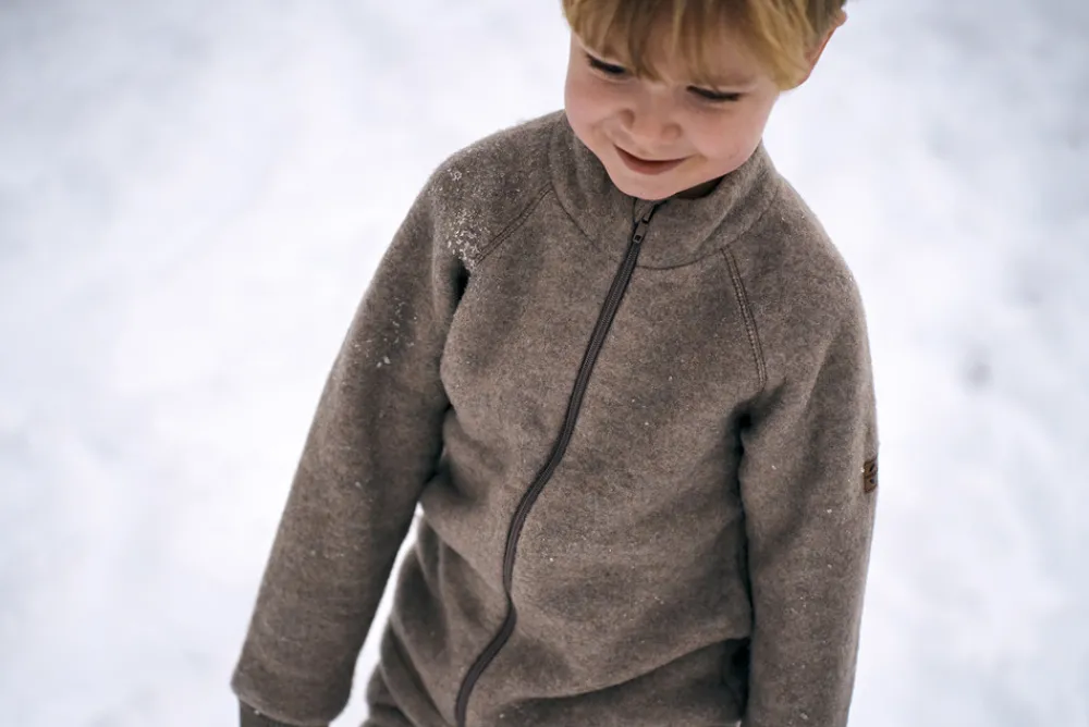 Mikk-Line Uld jakke - Melange denver- Cardigans, Veste & Trøjer|Uldoverdele