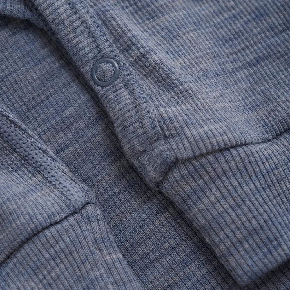 BeKids Uld jumpsuit - solid - Folkstone Gray Melange- Ulddragter|Heldragter U. Fod