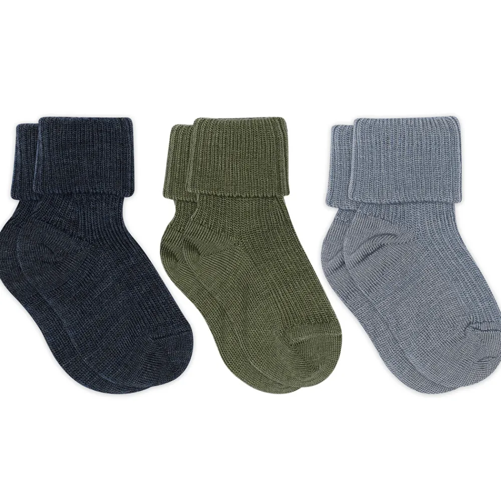 MP Denmark Uld rib baby strømpe 3 pak - 1235- Strømper|Multipack