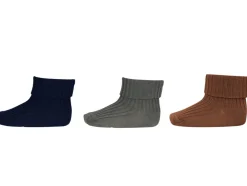 MP Denmark Uld rib baby strømpe 3 pak - Peacan Pie- Strømper|Multipack