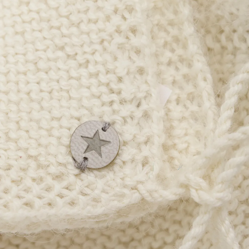 HUTTEliHUT Uld Strik Alpaca Hue Pompom - Off-white- Elefanthuer & Huer|Uldhuer, Uldvanter & Uldfutter