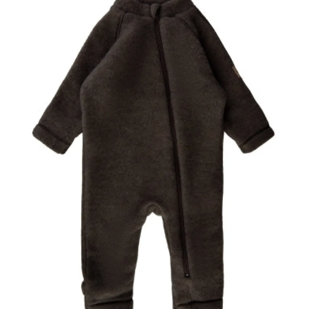 Mikk-Line Ulddragt - DARK BROWN MELANGE- Køredragter|Ulddragter