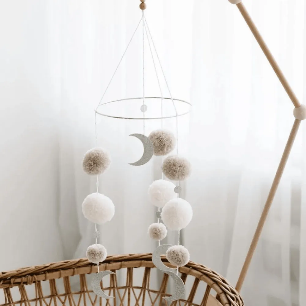 TISU Uro pom pom, beige-Børn Uroer