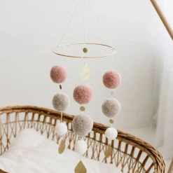 TISU Uro pom pom, lyserød-Børn Uroer