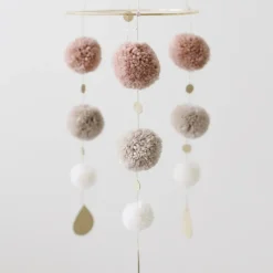 TISU Uro pom pom, lyserød-Børn Uroer