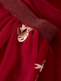 NAME IT Veross tyl nederdel - Jester red- Nederdele|Juletøj