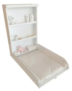 BeKids Væghængt metal puslebord Hvid-Børn Pusleborde|Pusleborde