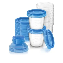 Philips Avent VIA Opbevaringsbægre inkl. låg 10 stk. 180 ml.- Madopbevaring