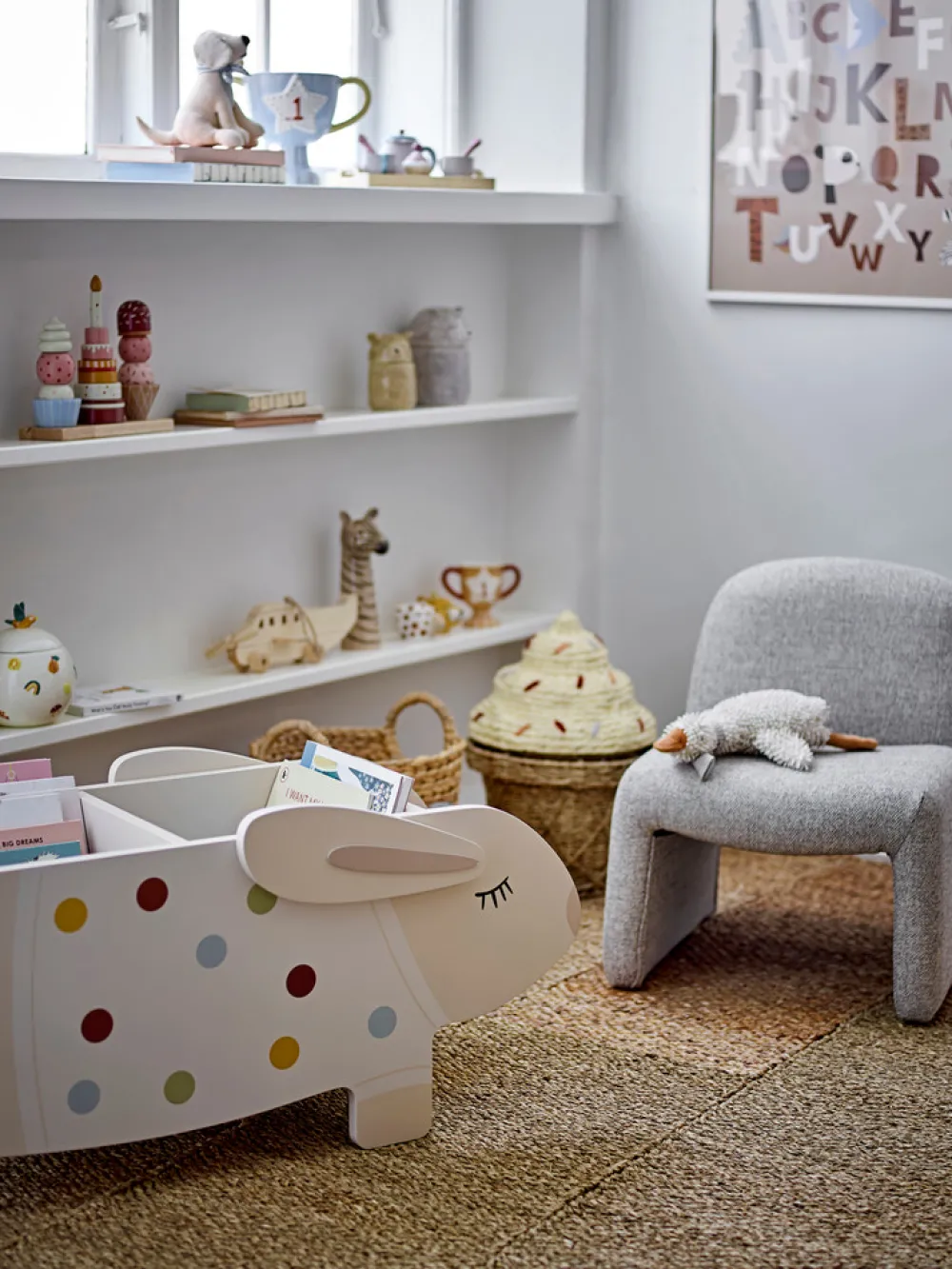 Bloomingvillemini Villja Bogkasse, Hvid - FSC®, MDF-Børn Kasser