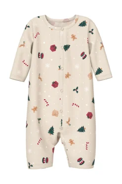 NAME IT Vismas natdragt - Whitecap Gray- Juletøj|Heldragter U. Fod