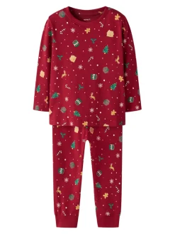 NAME IT Vismas nattøj - Jester red- Juletøj|Nattøj & Natkjoler