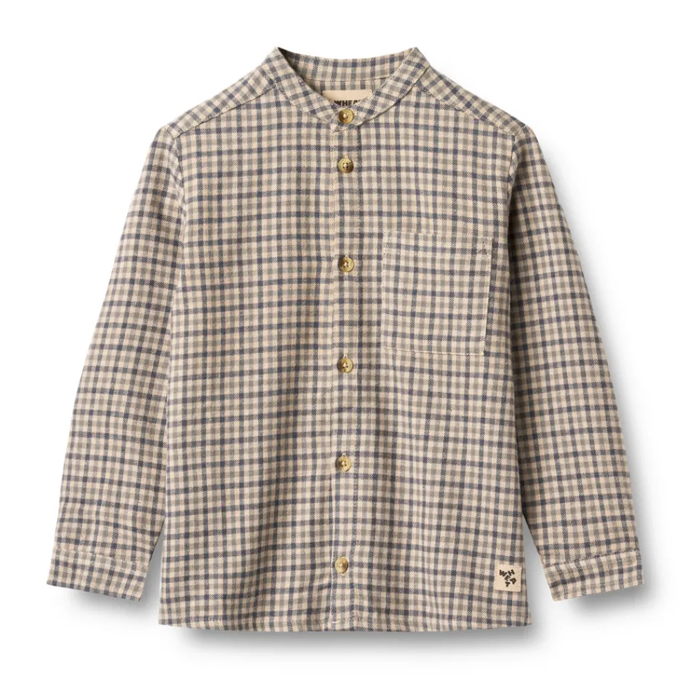 Wheat Willum Skjorte - Blue check- Skjorter