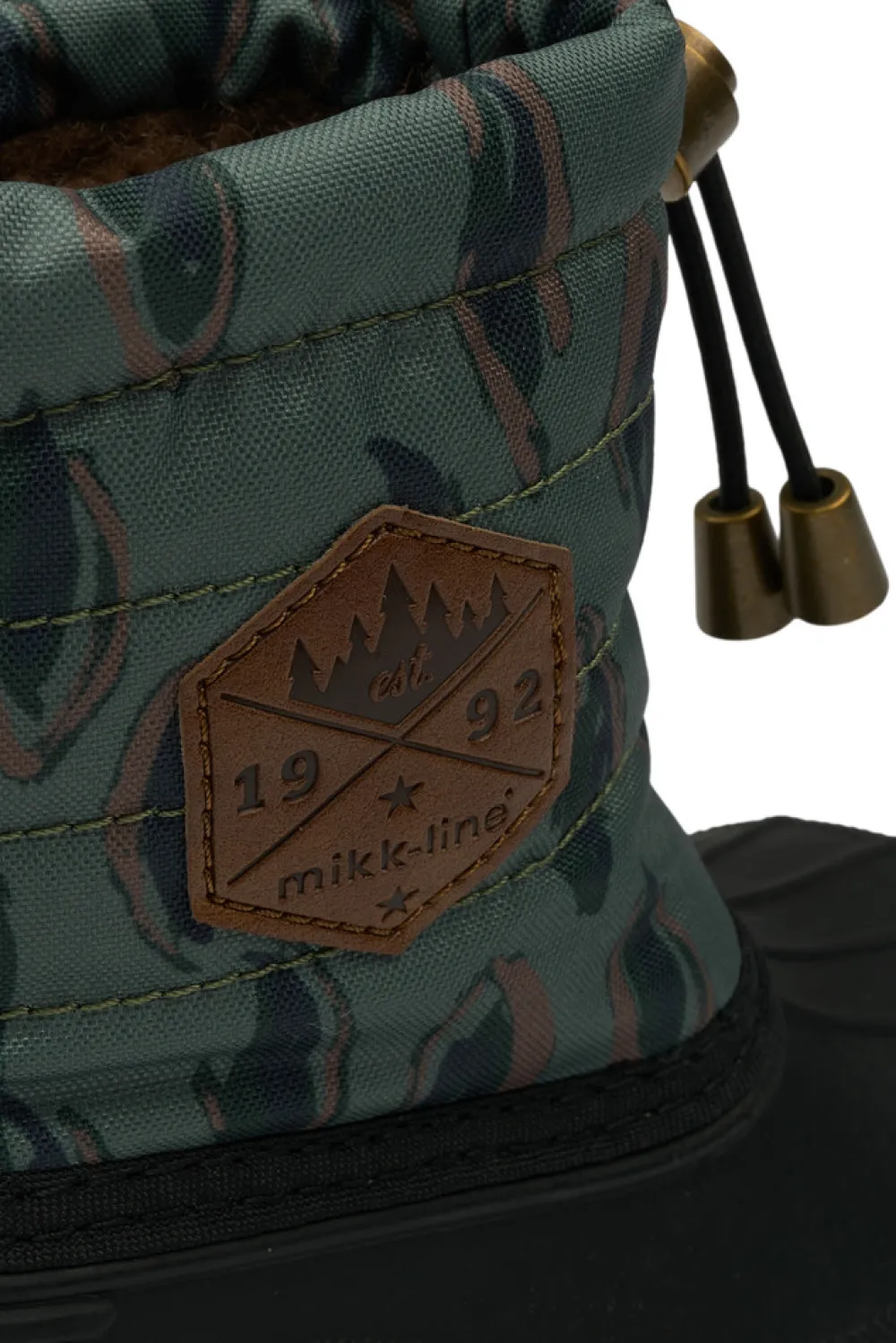 Mikk-Line Winter Boot Rubber AOP - Balsam green- Vinterstøvler