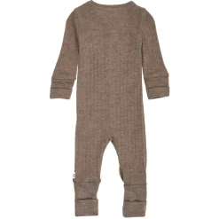 Müsli Woolly heldragt med fødder - Walnut melange- Ulddragter