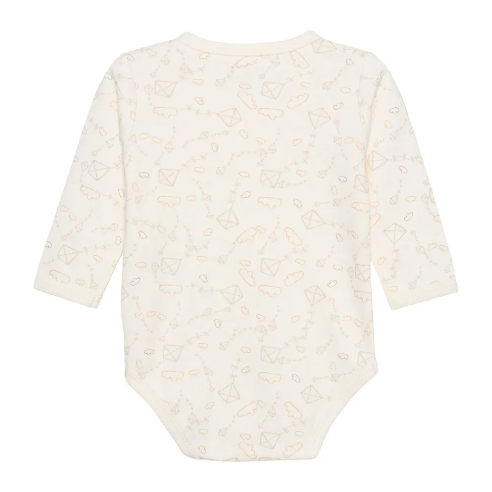 Fixoni Wrap body ls - Marshmallow- Bodystocking M. Skrålukning|Præmatur Tøj