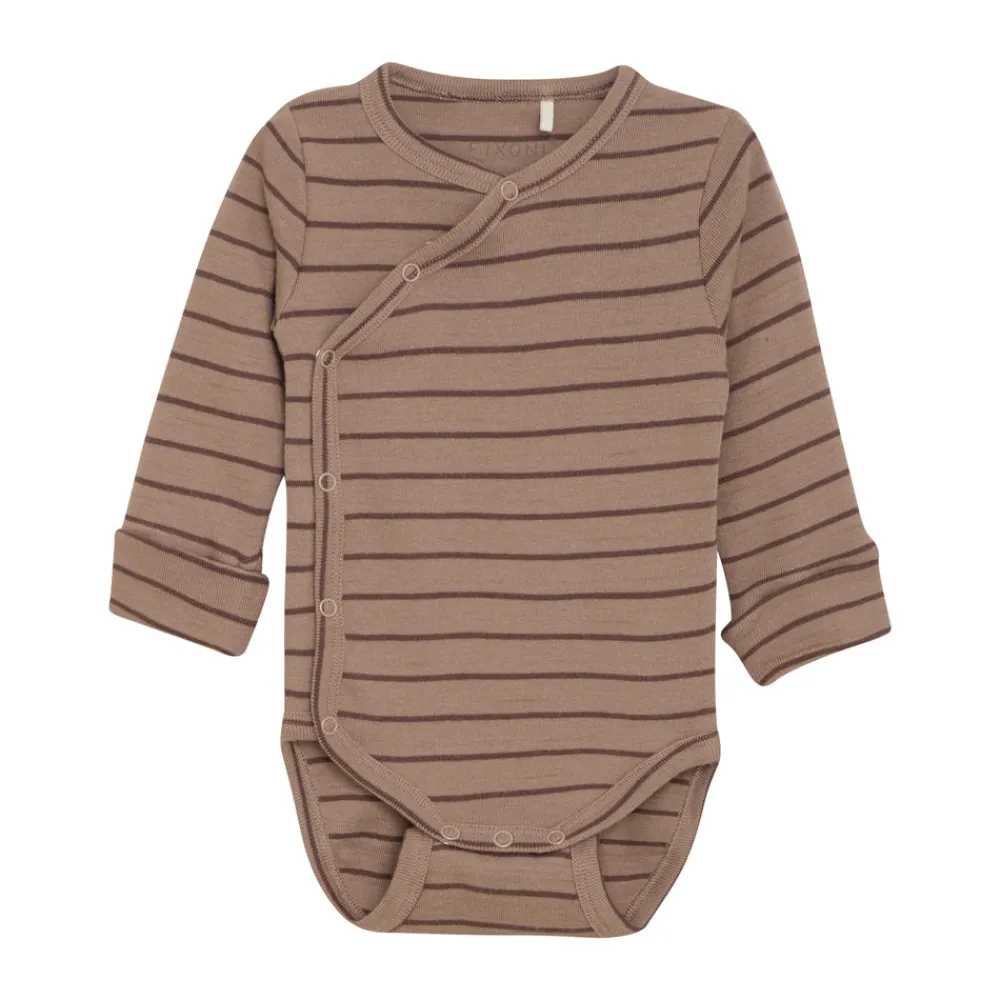 Fixoni Wrap Rib Body Langærmet - 2122- Bodystocking M. Skrålukning