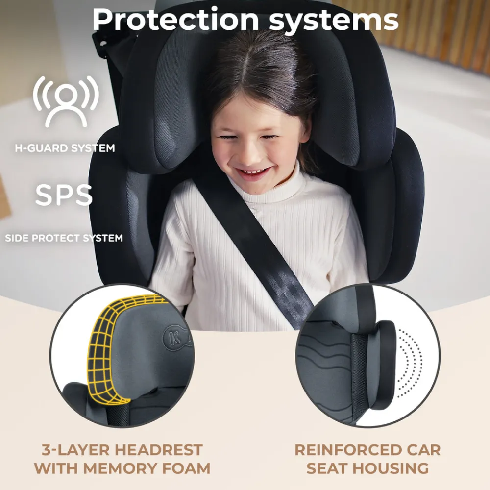 Kinderkraft XPAND 2 i-Size - graphite black- Autostole 100-150 Cm (4-12 År)