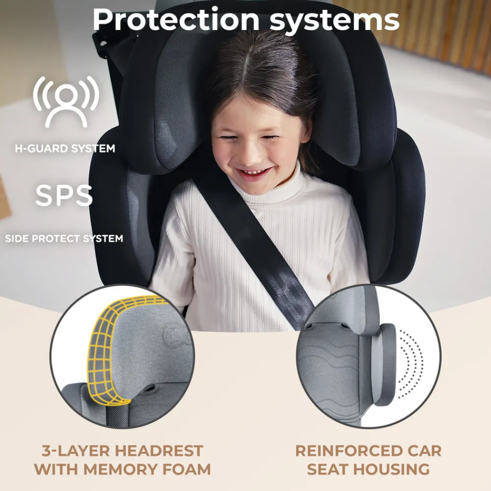 Kinderkraft XPAND 2 i-Size - rocket grey- Autostole 100-150 Cm (4-12 År)