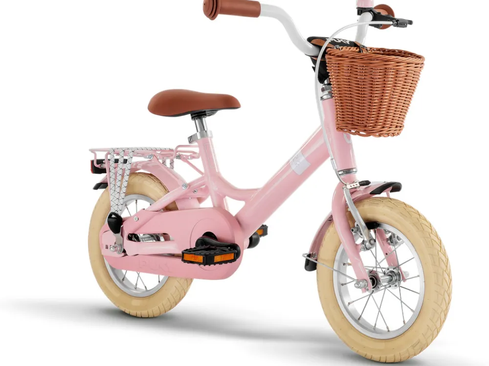 PUKY Youke Classic 12,Alu legecykel med kurv retro rose- Løbecykler & Cykler