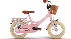 PUKY Youke Classic 12,Alu legecykel med kurv retro rose- Løbecykler & Cykler