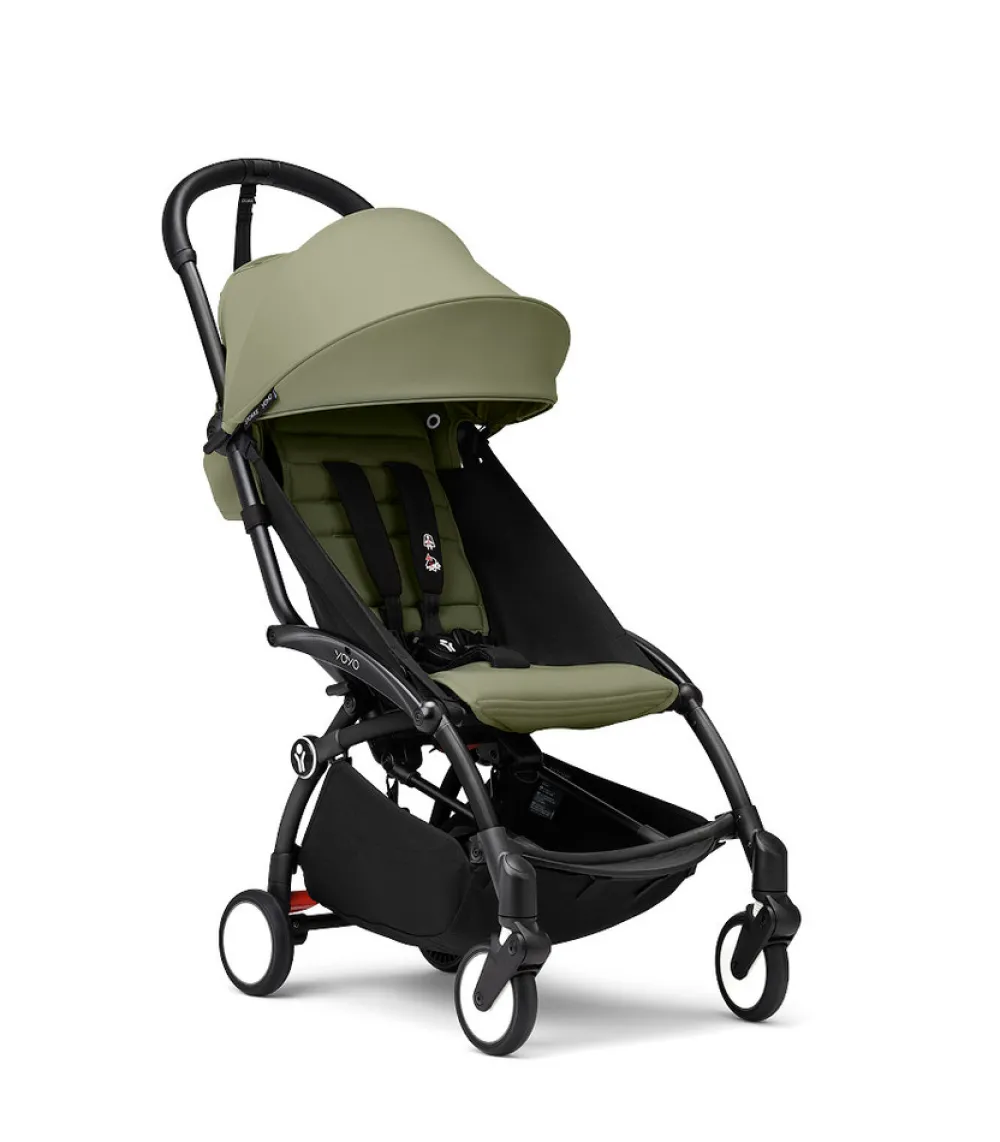 Stokke® YOYO³ Klapvogn - olive på sort stel- Rejseklapvogne