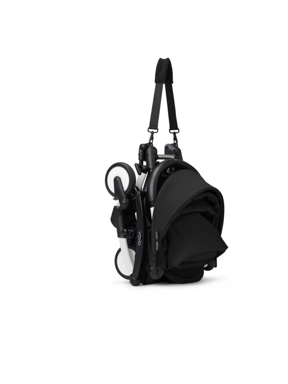 Stokke® YOYO³ Klapvogn - sort på hvidt stel- Rejseklapvogne