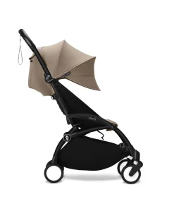 Stokke® YOYO³ Klapvogn - taupe på sort stel- Rejseklapvogne